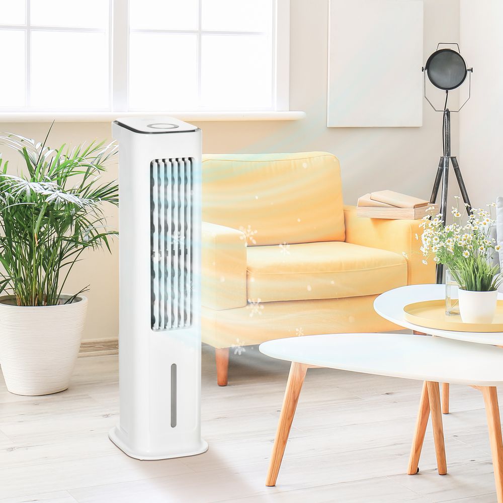 Evaporative Air Cooler with Timer, Oscillating, Ice Cooling Tower Fan - anydaydirect