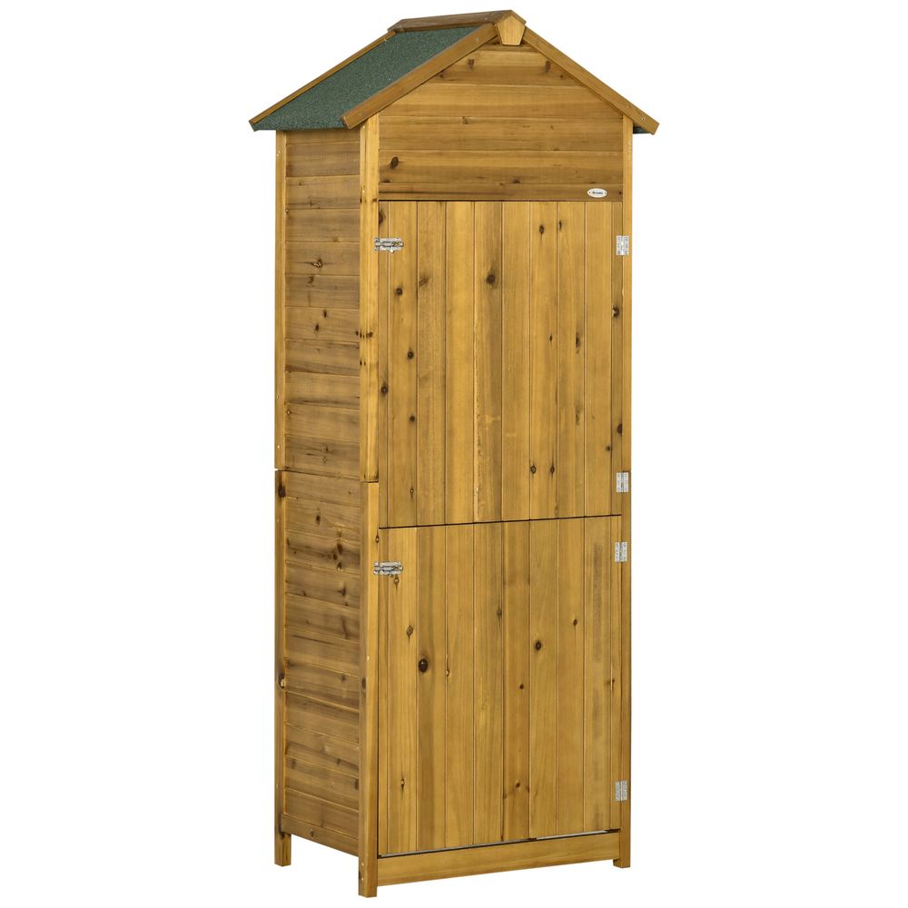 Durable Wooden Garden Storage Shed with Lockable Doors & Shelves - anydaydirect