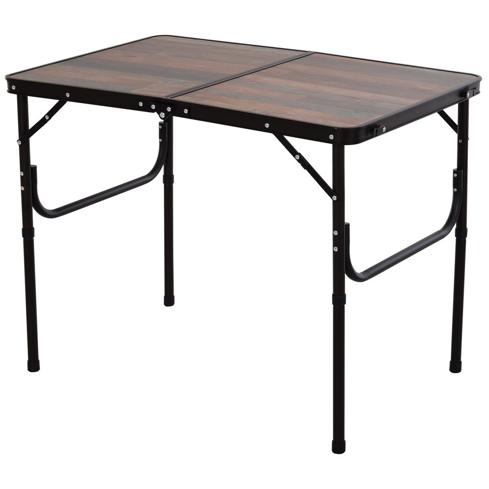 Outsunny Portable Folding Picnic Table Outdoor Lightweight BBQ Party Aluminum - anydaydirect