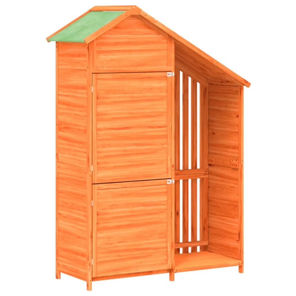 Solid Pine Garden Tool Shed 120x53.5x170 cm Rainproof Roof - anydaydirect