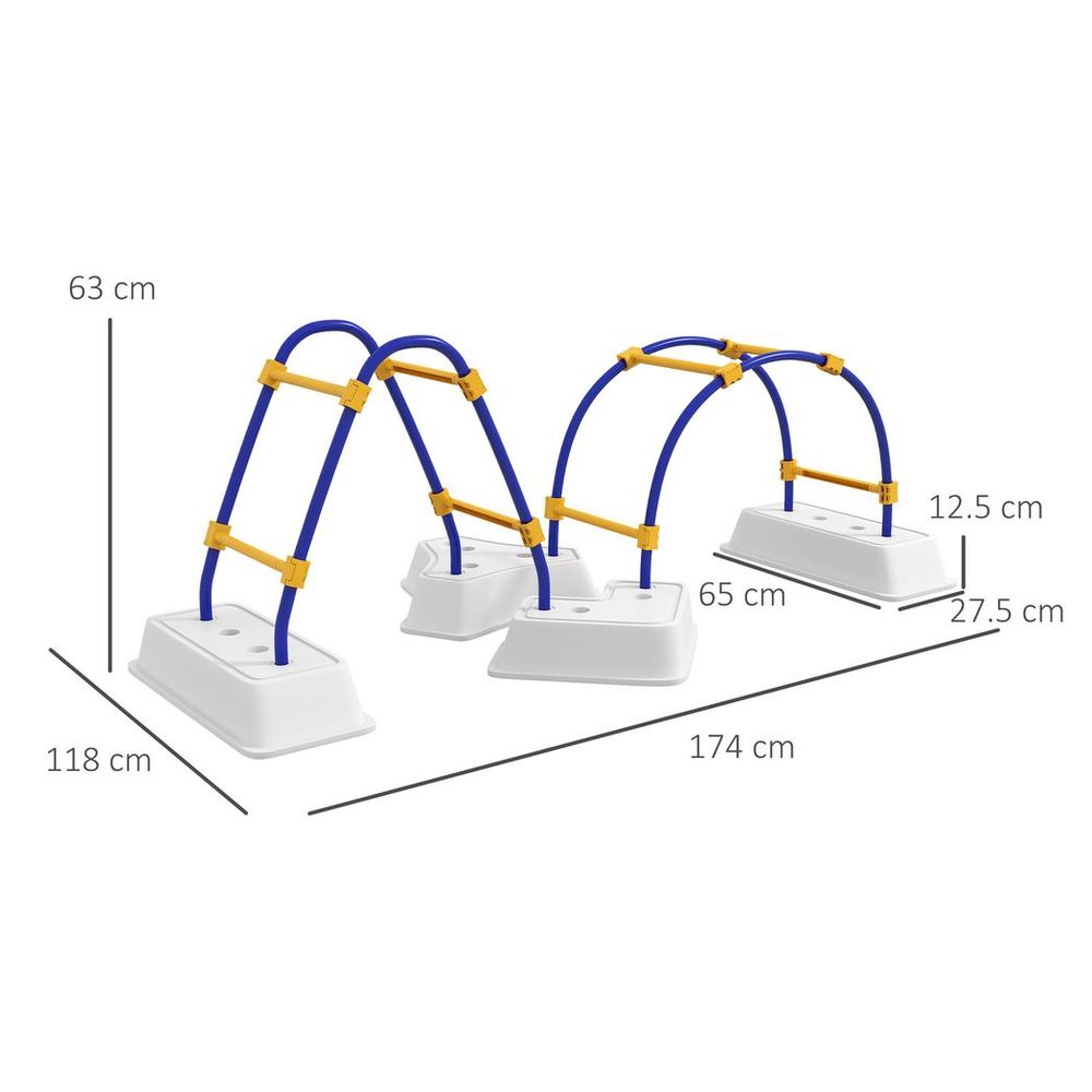 Outsunny Kids Climbing Frame with Climbing Arch, Triangle Climber, for 3-6 Years - anydaydirect