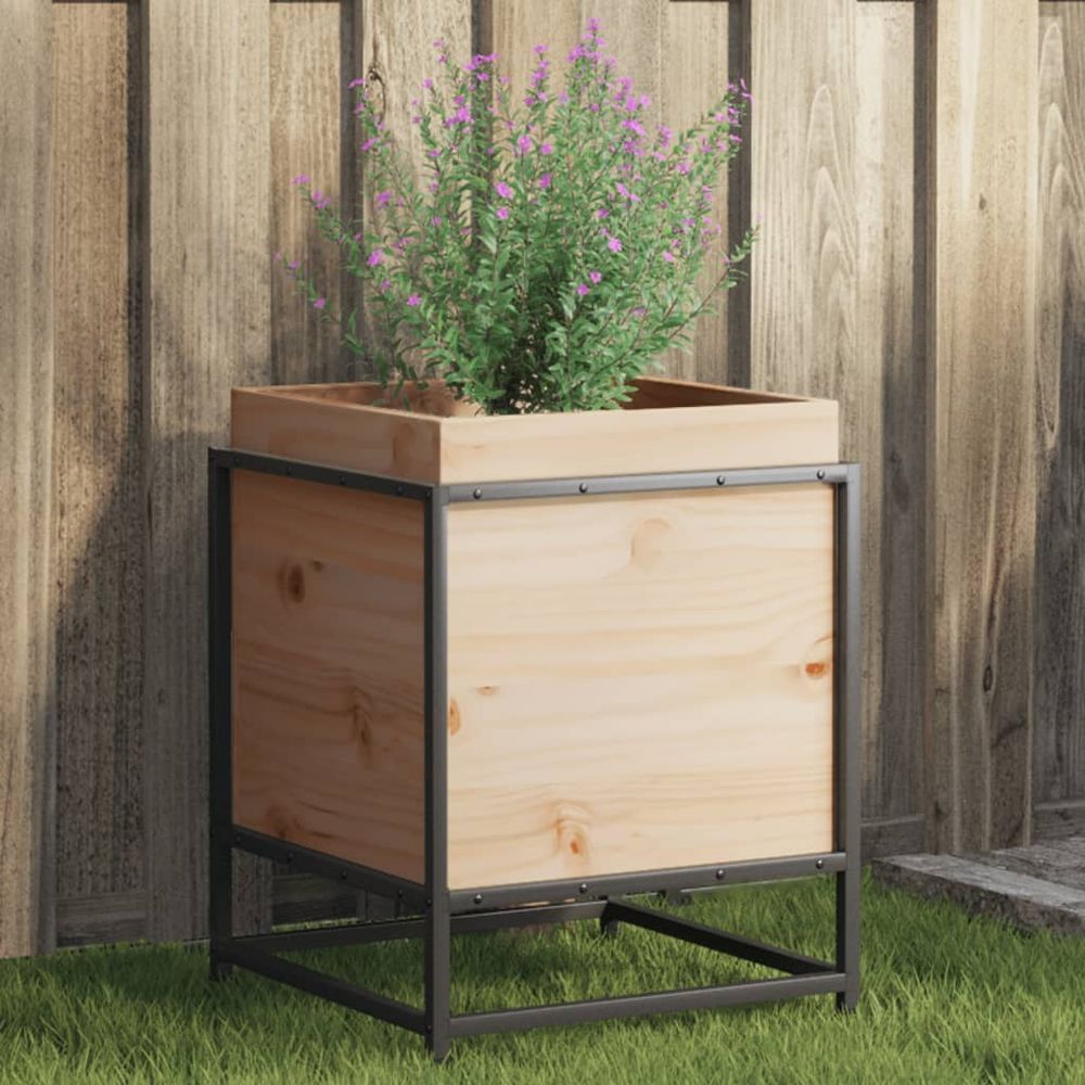 vidaXL Garden Planter 40x40x50 cm Solid Wood Pine - anydaydirect