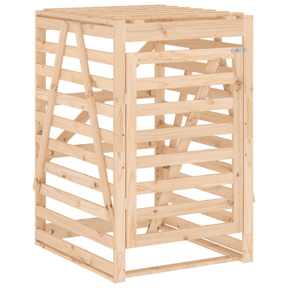 vidaXL Wheelie Bin Storage 84x90x128.5 cm Solid Wood Pine - anydaydirect