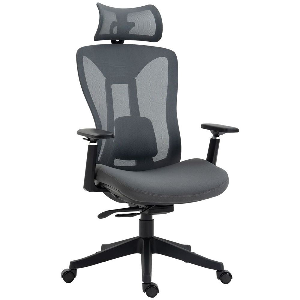 Vinsetto Mesh Office Chair for Home with Lumbar Support, Sliding Seat, 3D Arm - anydaydirect