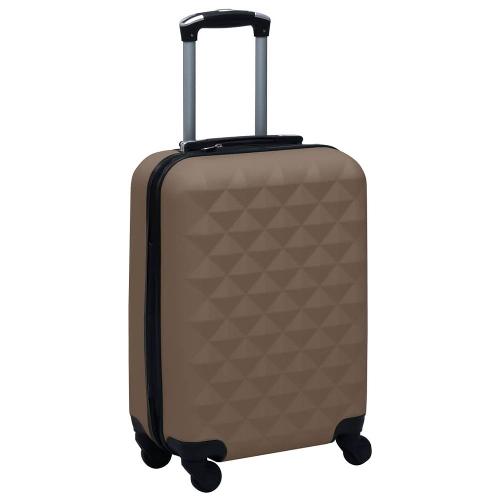 vidaXL Hardcase Trolley Brown ABS - anydaydirect