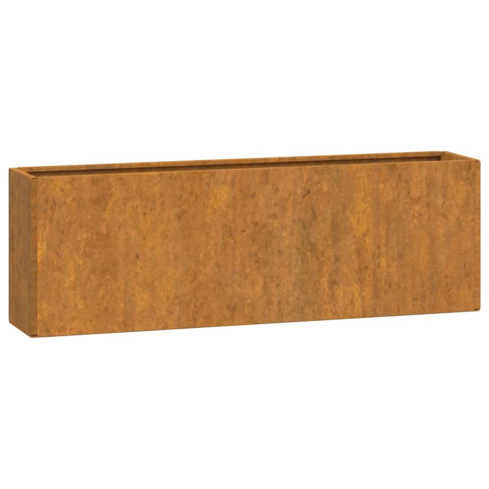 vidaXL Wall Planters 2 pcs Rusty Corten Steel 53x10x17 cm - anydaydirect