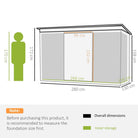 Durable Light Grey Garden Storage Shed with Metal Roof & Ventilation - anydaydirect