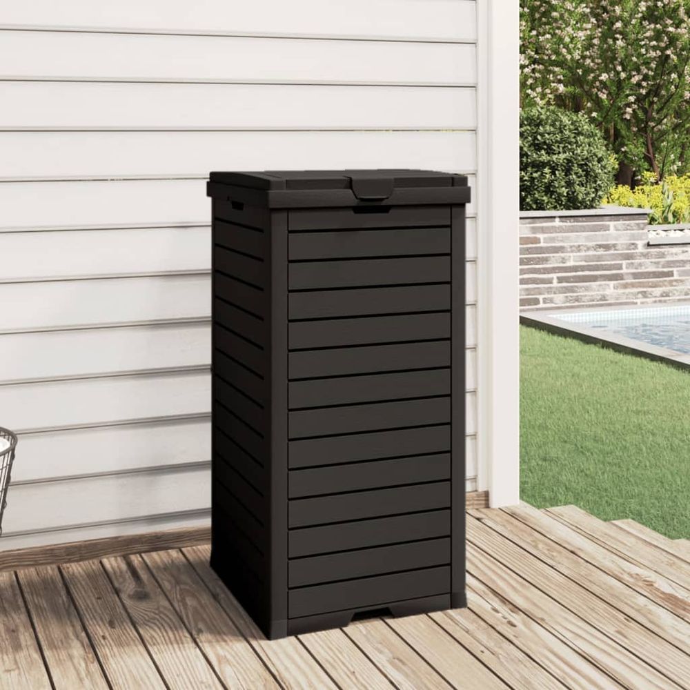 Outdoor Garbage Bin - Black 41x41x86 cm Polypropylene - anydaydirect