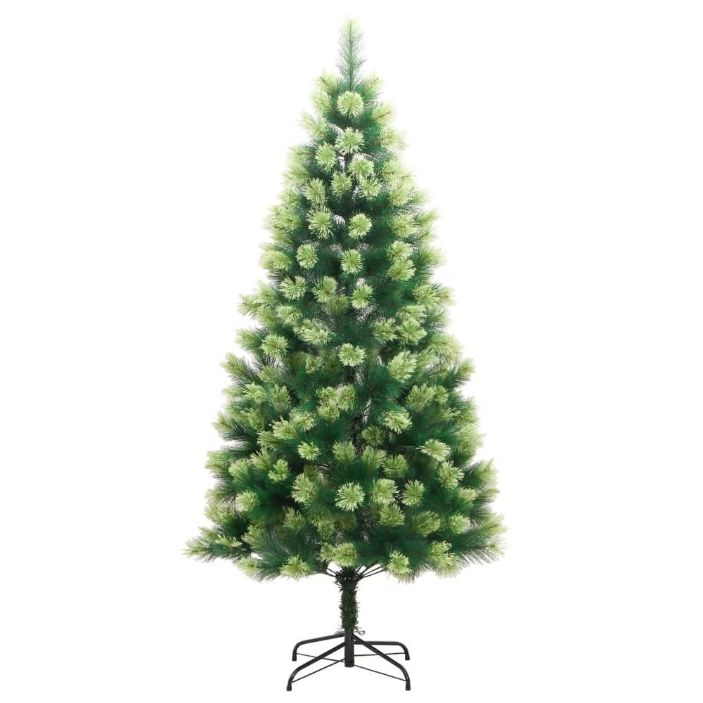 vidaXL Artificial Hinged Christmas Tree with Stand 4ft to 8ft - anydaydirect