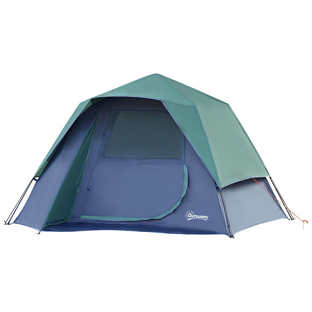 Family Pop-Up Camping Tent W/ Removable Waterproof Rainfly Outsunny - anydaydirect