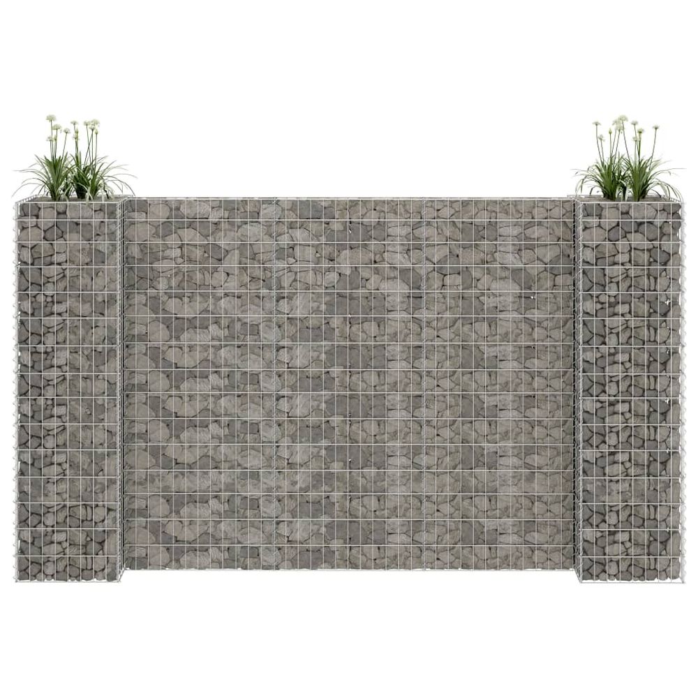 vidaXL H-Shaped Gabion Planter Steel Wire 260x40x40 cm - anydaydirect