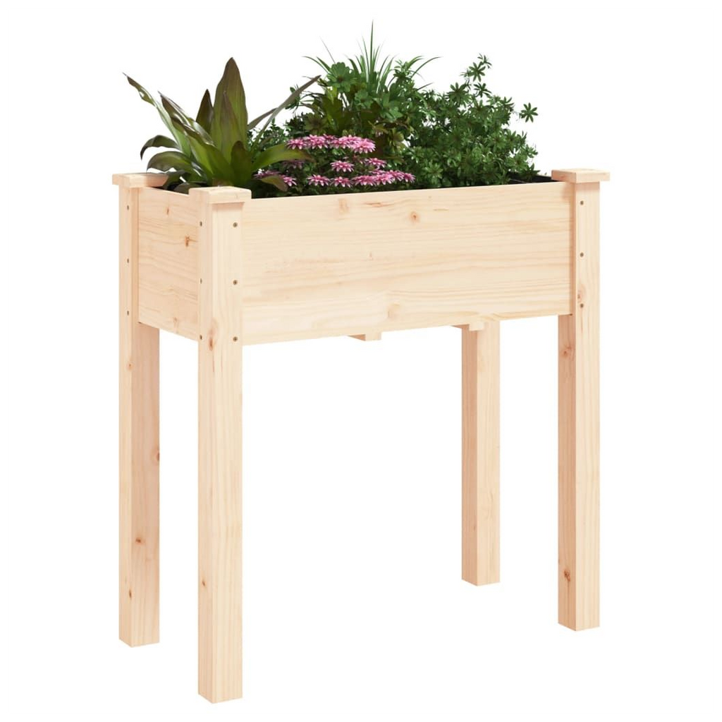 vidaXL Planter with Liner 71x37x76 cm Solid Wood Fir - anydaydirect