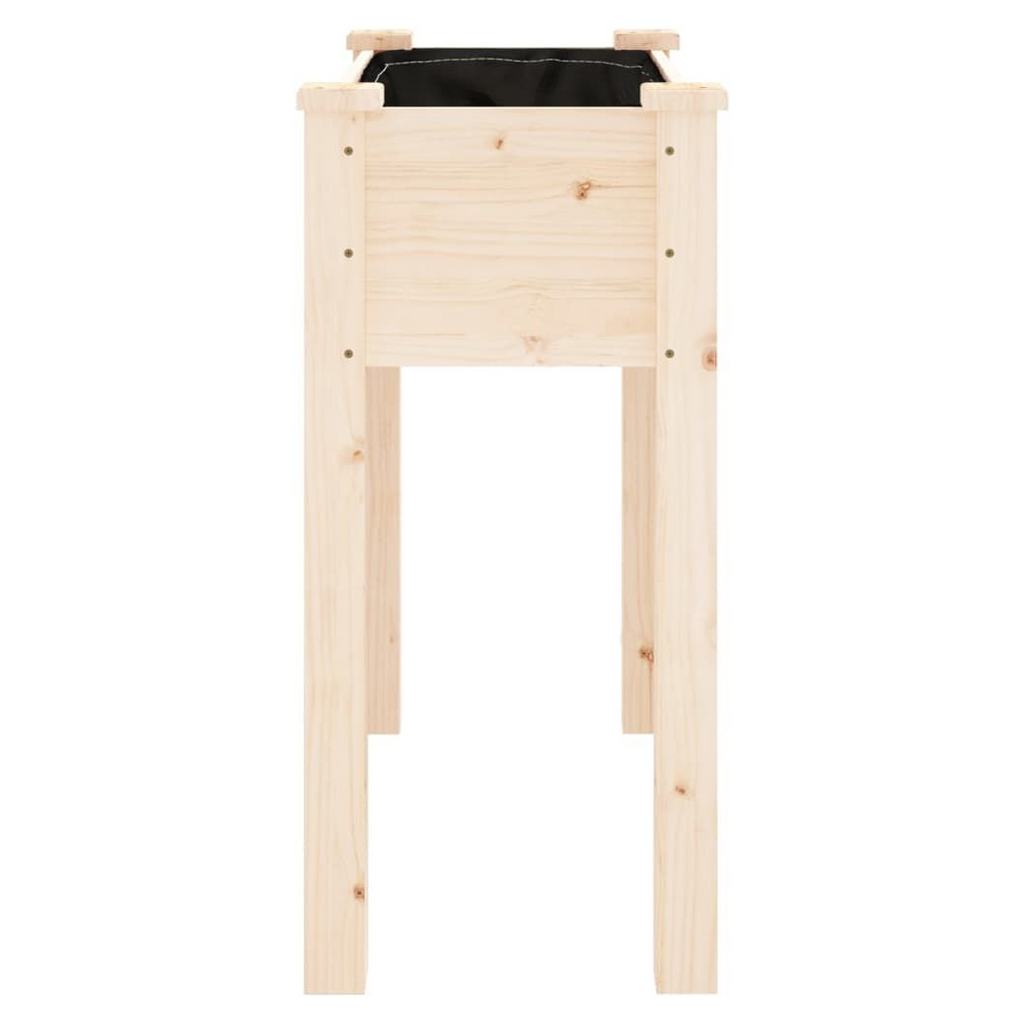 vidaXL Planter with Liner 71x37x76 cm Solid Wood Fir - anydaydirect