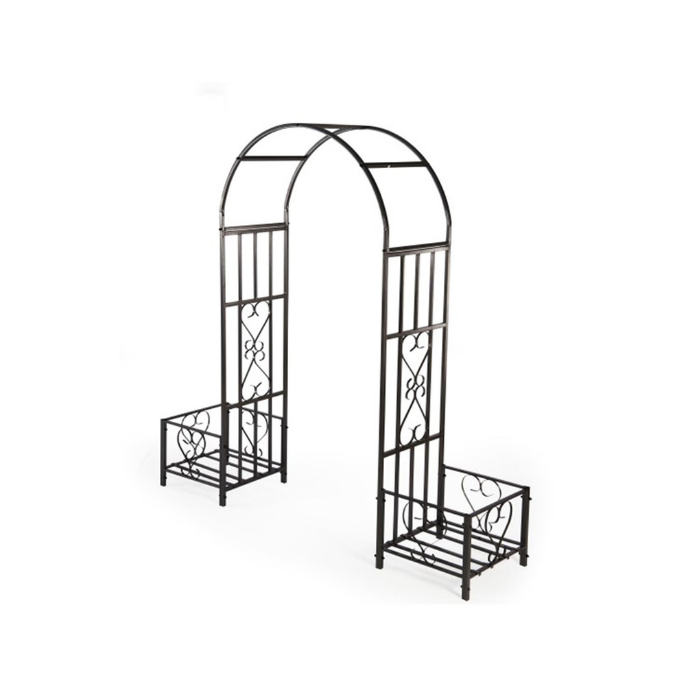 Huntingdon Ornamental Arch with Planters - anydaydirect