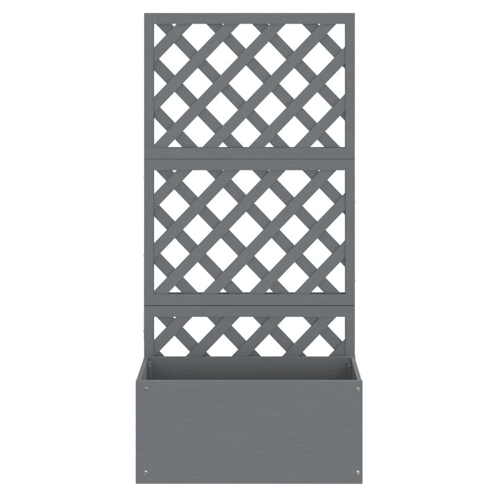 vidaXL Trellis Planter Grey 65x33x135 cm WPC - anydaydirect