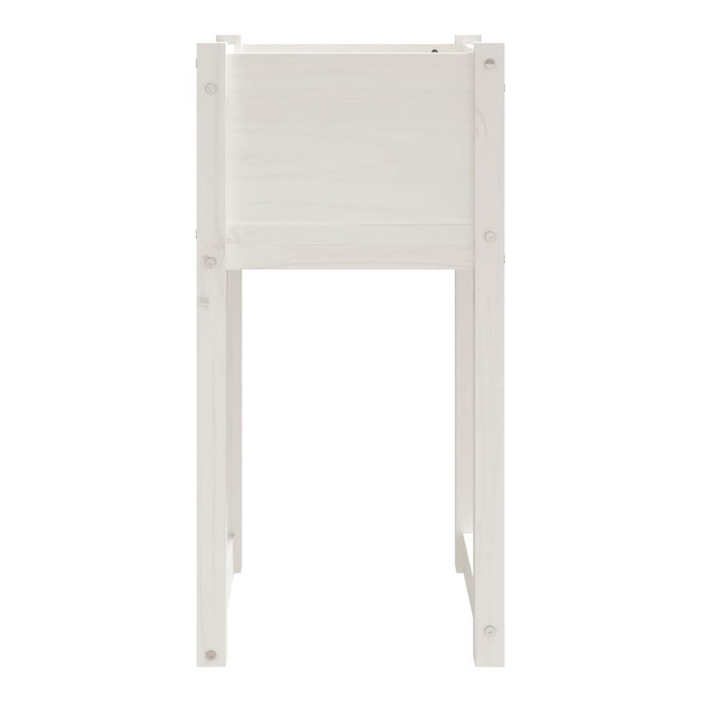 vidaXL Planters 2 pcs White 40x40x81 cm Solid Wood Pine - anydaydirect