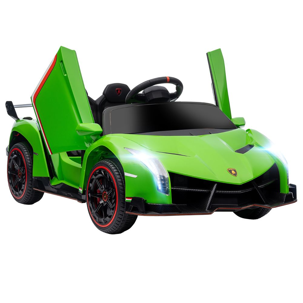HOMCOM Lamborghini Veneno Licensed Electric Ride-on Car with Remote- Green - anydaydirect