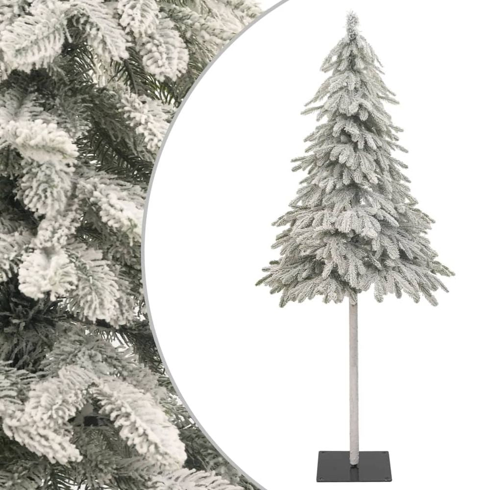 vidaXL Artificial Christmas Tree with Flocked Snow 5ft to 7ft - anydaydirect