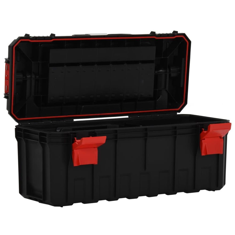 Tool Box Black and Red 65x28x31.5 cm - anydaydirect