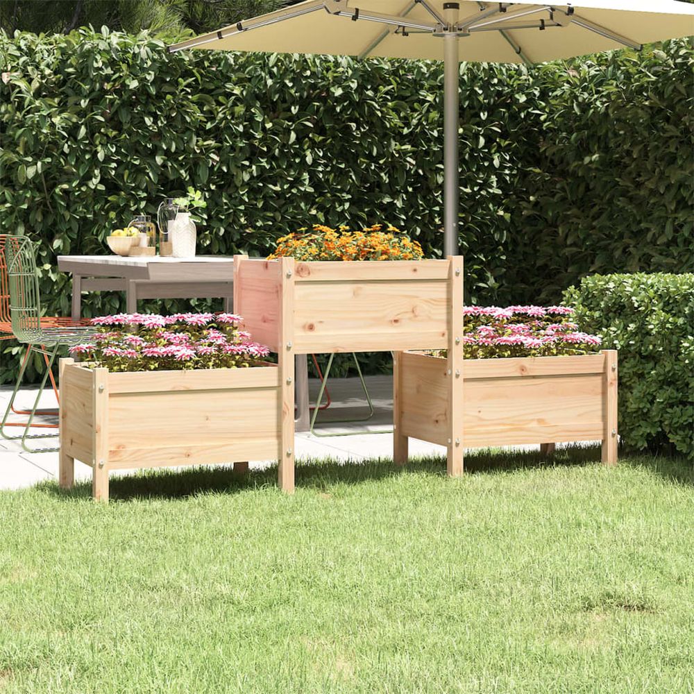 vidaXL Planter 178.5x44x75 cm Solid Wood Pine - anydaydirect