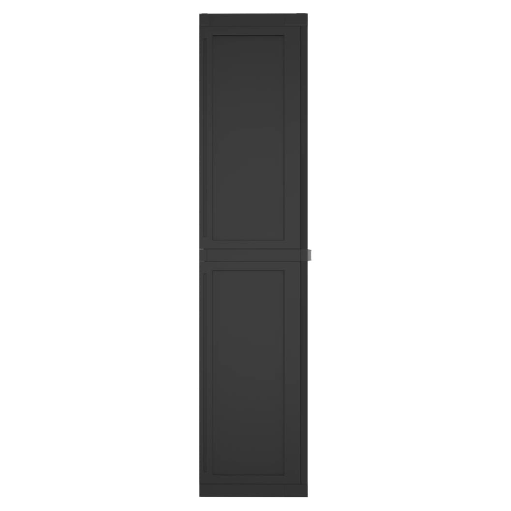 vidaXL Outdoor Storage Cabinet Black 97x37x165 cm PP - anydaydirect