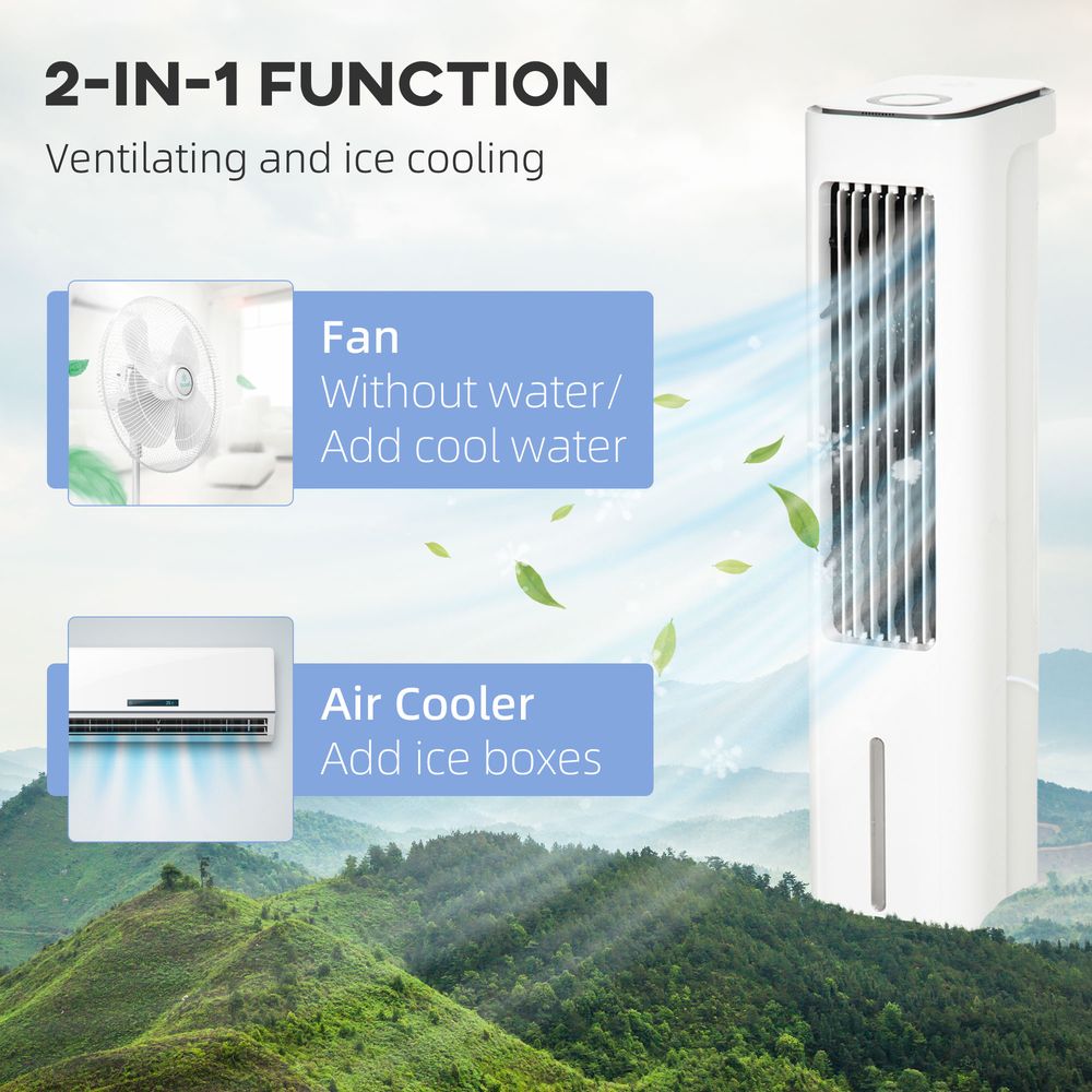 Evaporative Air Cooler with Timer, Oscillating, Ice Cooling Tower Fan - anydaydirect