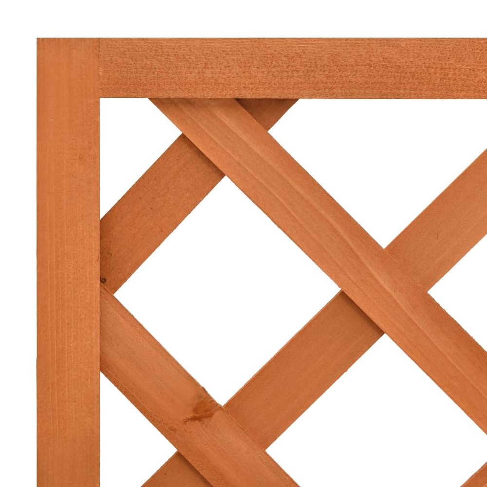 vidaXL Garden Trellis Planter Orange 50x25x90 cm Solid Firwood - anydaydirect