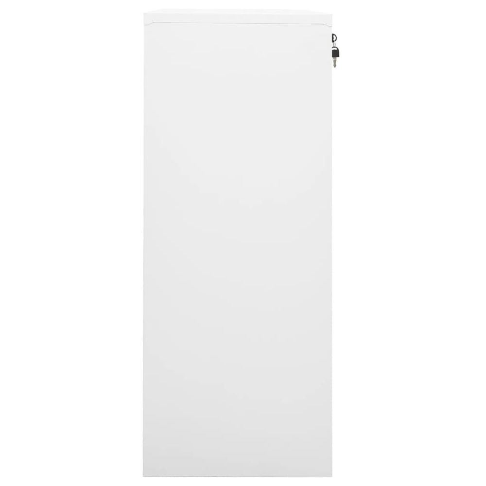 Office Cabinet White 90x40x102 cm Steel - anydaydirect