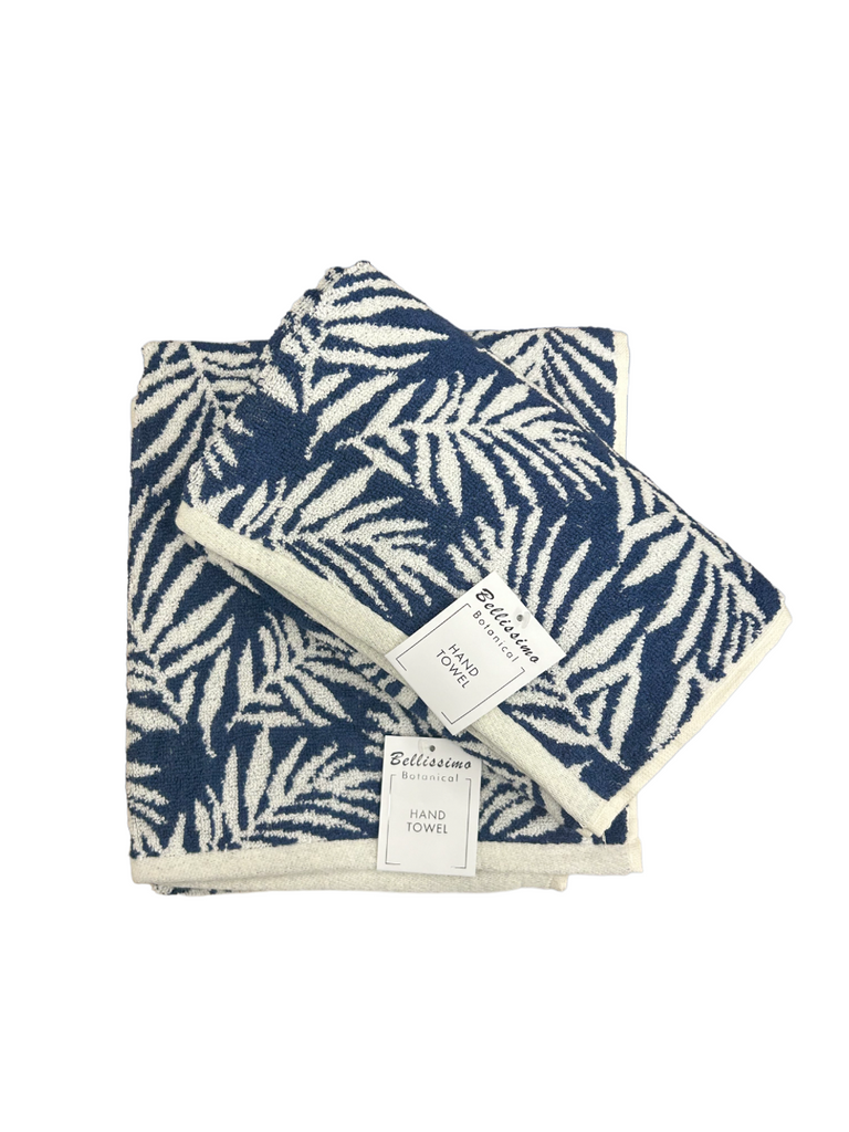 Botanical Leaf Turkish Cotton Jacquard Towel - anydaydirect