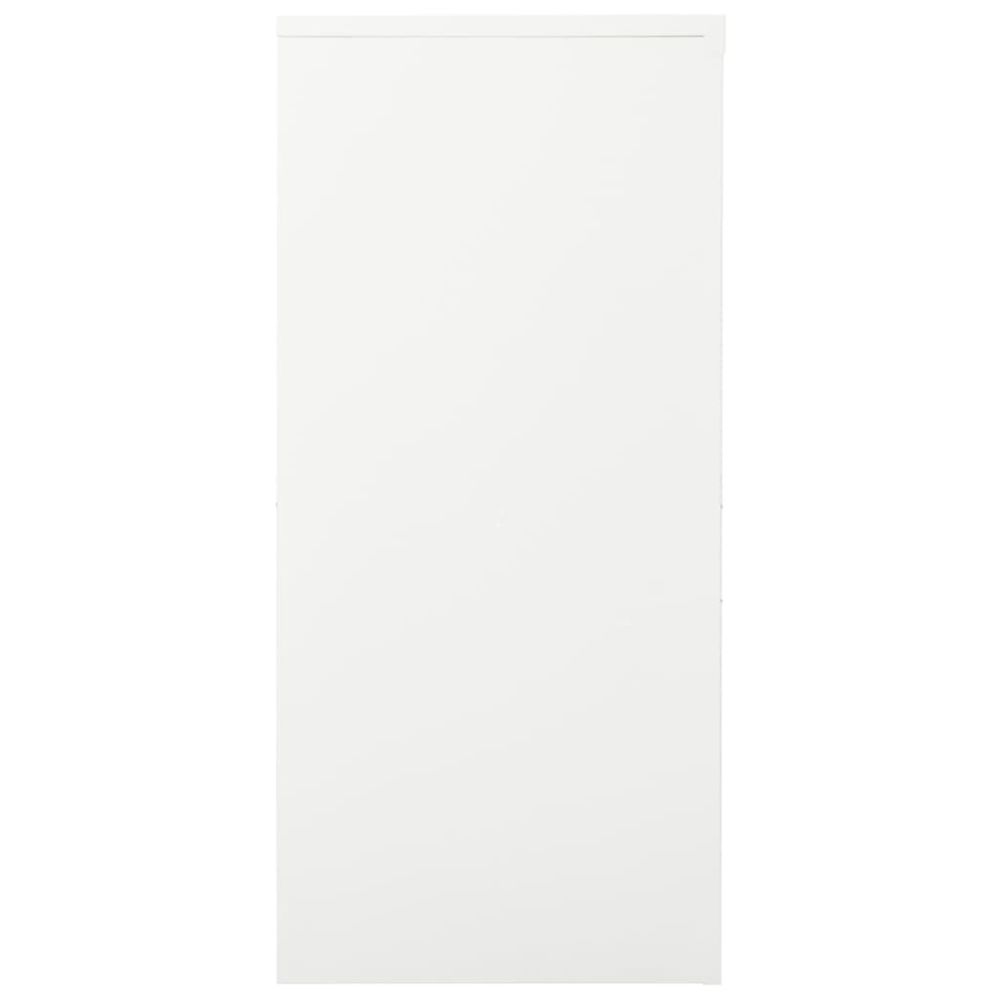 vidaXL Sliding Door Cabinet White 90x40x90 cm Steel - anydaydirect