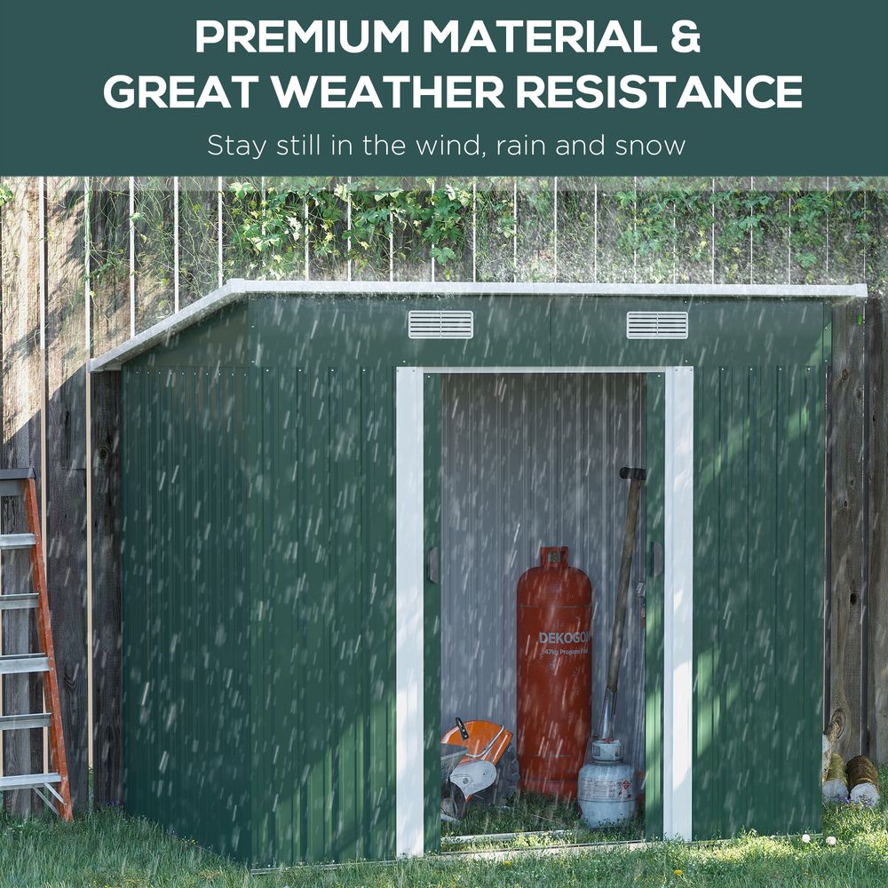 7x4ft Outdoor Garden Metal Storage Shed - Durable & Stylish - anydaydirect