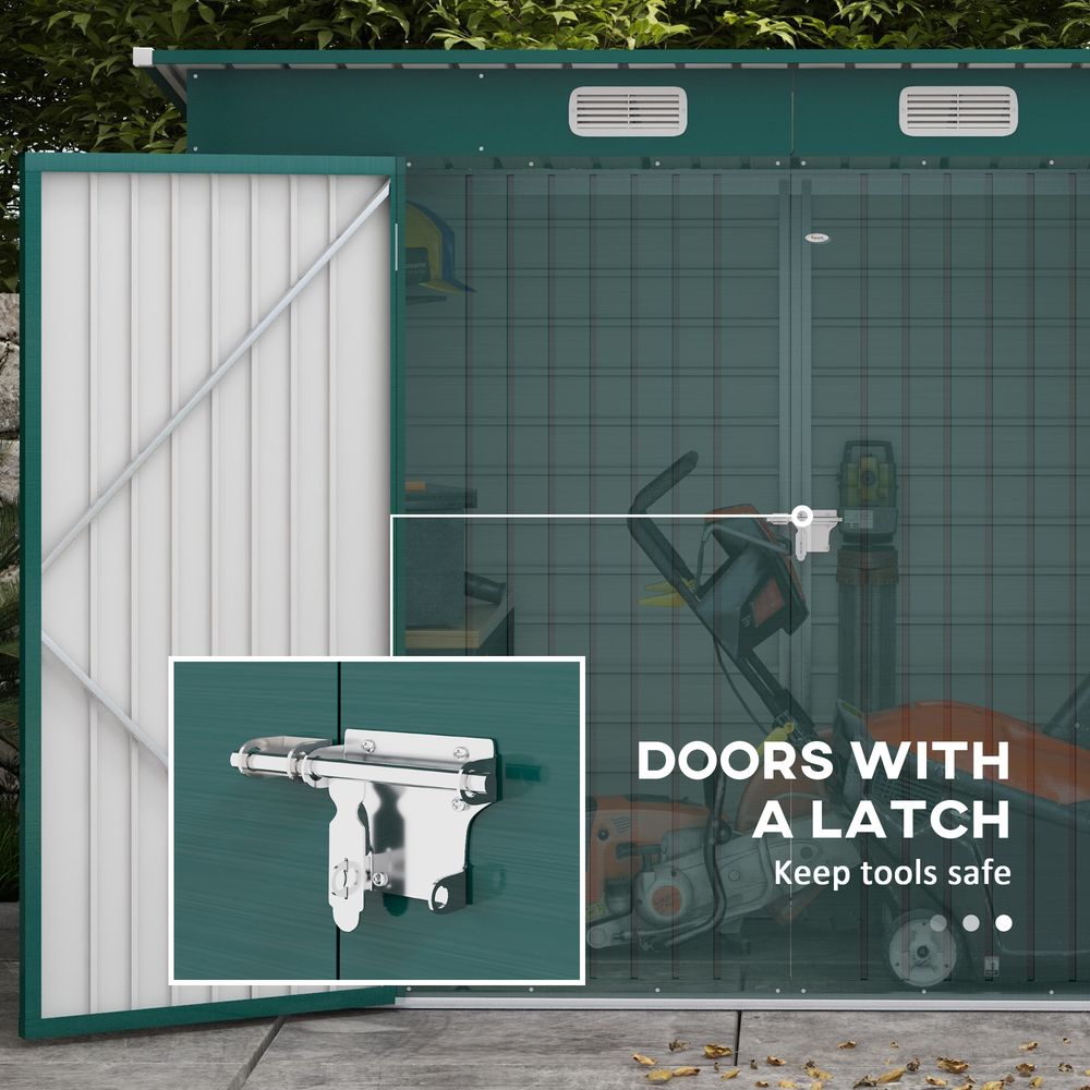 Outsunny 8x4ft Metal Garden Storage Shed with Double Doors - anydaydirect