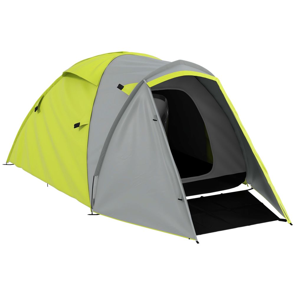 Outsunny 2-3 Man Camping Tent with Living Area, 2000mm Waterproof, Blue - anydaydirect