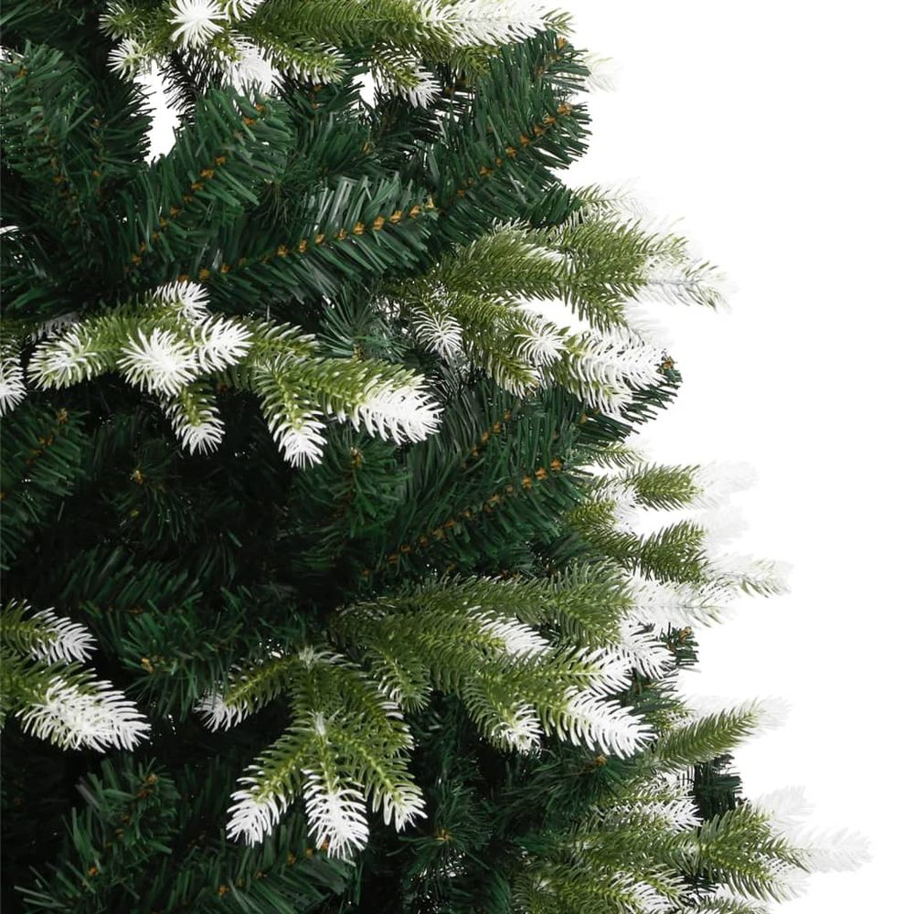 vidaXL Artificial Hinged Christmas Tree with Flocked Snow 4ft to 8ft - anydaydirect