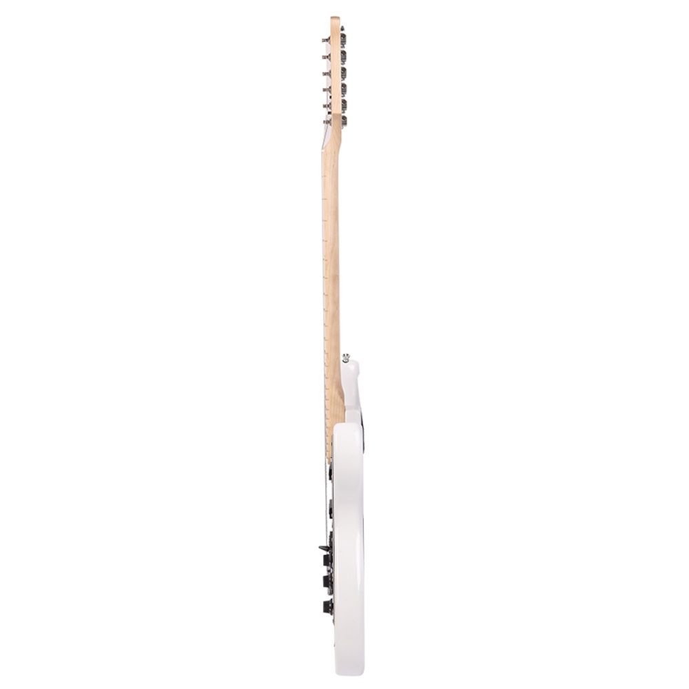 Glarry GST Stylish Electric Guitar Kit with Black Pickguard White - anydaydirect