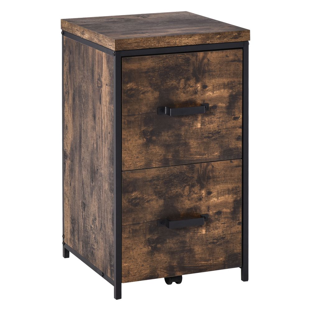 70cm Vertical Office Filing Cabinet w/ 2 Drawer, Hanging File Folder Vinsetto - anydaydirect