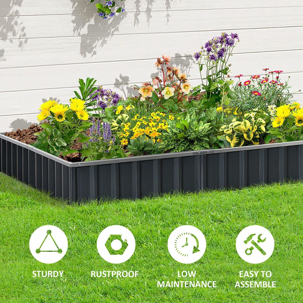 Metal Raised Garden Bed Steel Planter Box A Pairs of Glove 258cmx90cm - anydaydirect