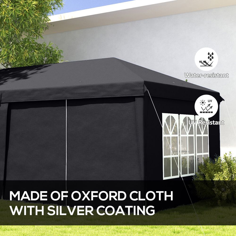 Outsunny 3 x 6m Pop Up Gazebo Height Adjustable Party Tent with Storage Bag - anydaydirect