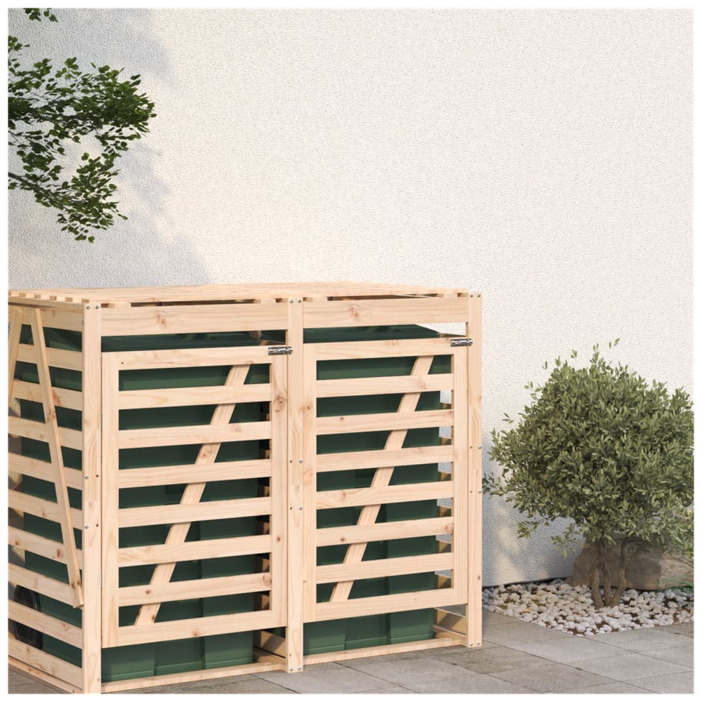 vidaXL Wheelie Bin Storage Extension Solid Wood Pine - anydaydirect