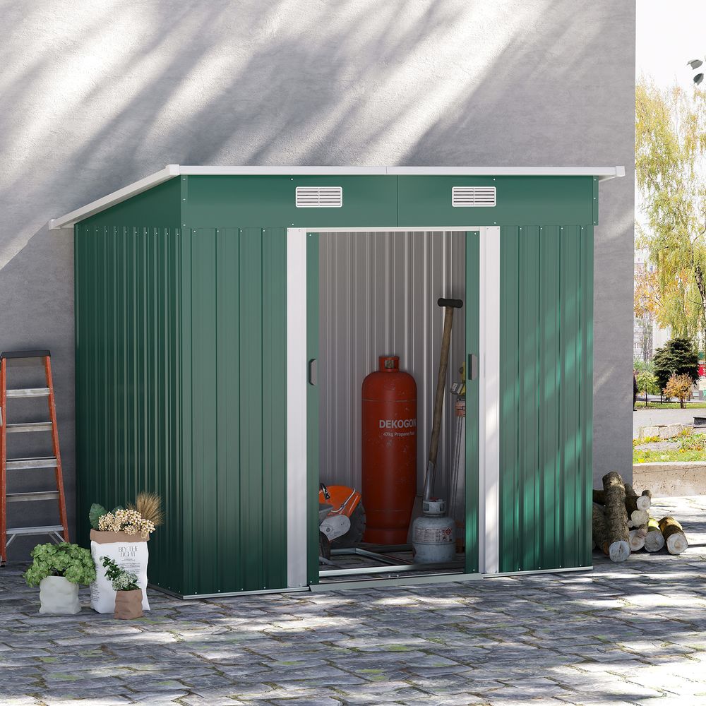 7x4ft Outdoor Garden Metal Storage Shed - Durable & Stylish - anydaydirect