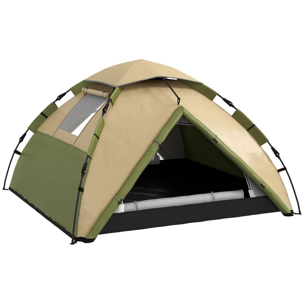 Outsunny 3-4 Man Camping Tent Portable with Bag, Quick Setup - anydaydirect