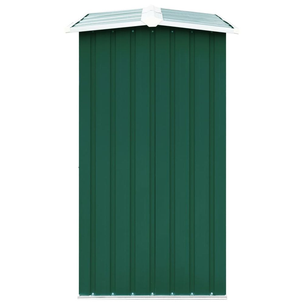 Durable Galvanized Steel Log Storage Shed - 172x91x154 cm Green - anydaydirect