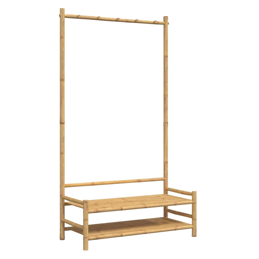 vidaXL Clothes Rack with Shelves 103x40x183 cm Bamboo - anydaydirect