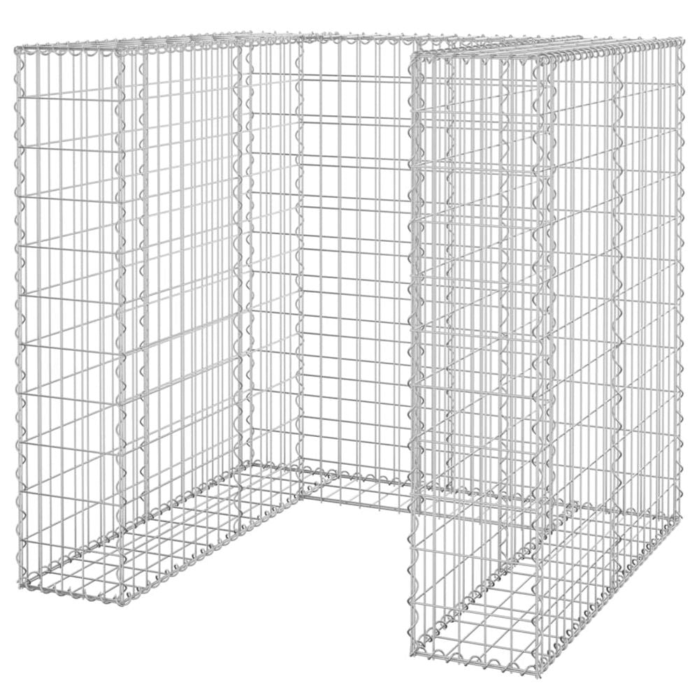 Gabion Wall for Garbage Wheelie Bin Galvanised Steel for Single, Double, Triple and Quadruple Bins - anydaydirect