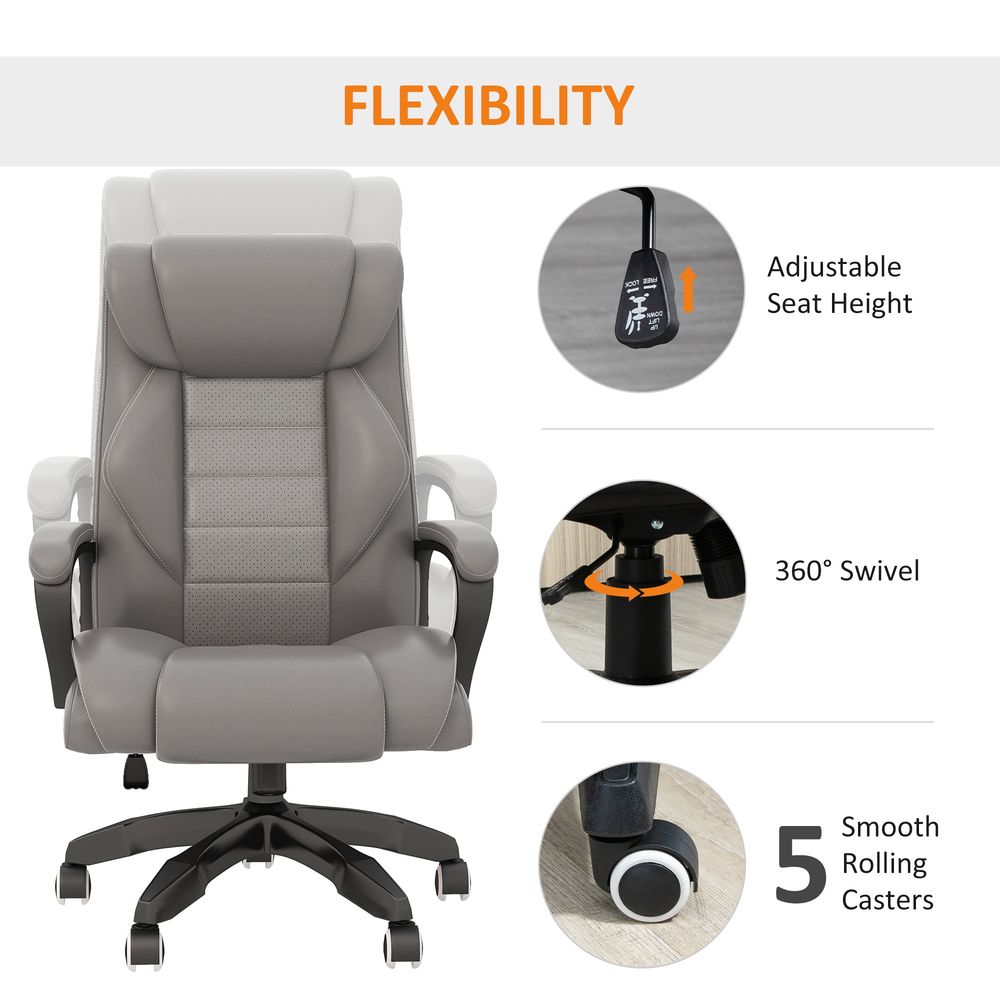 Vinsetto High Back 6 Points Vibration Massage Executive Office Chair - anydaydirect