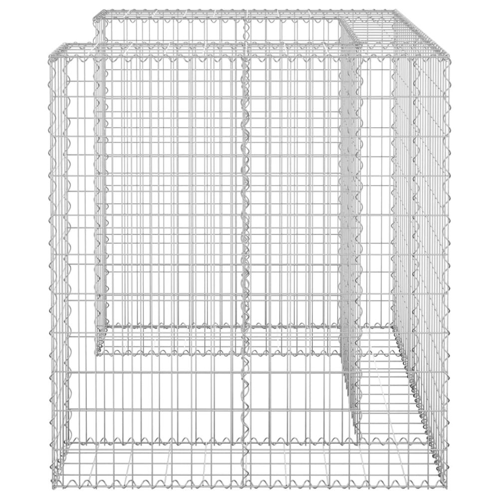 Gabion Wall for Garbage Wheelie Bin Galvanised Steel for Single, Double, Triple and Quadruple Bins - anydaydirect