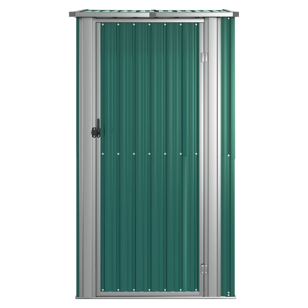 Secure Green Garden Shed 118.5x97x209.5 cm Galvanized Steel - anydaydirect