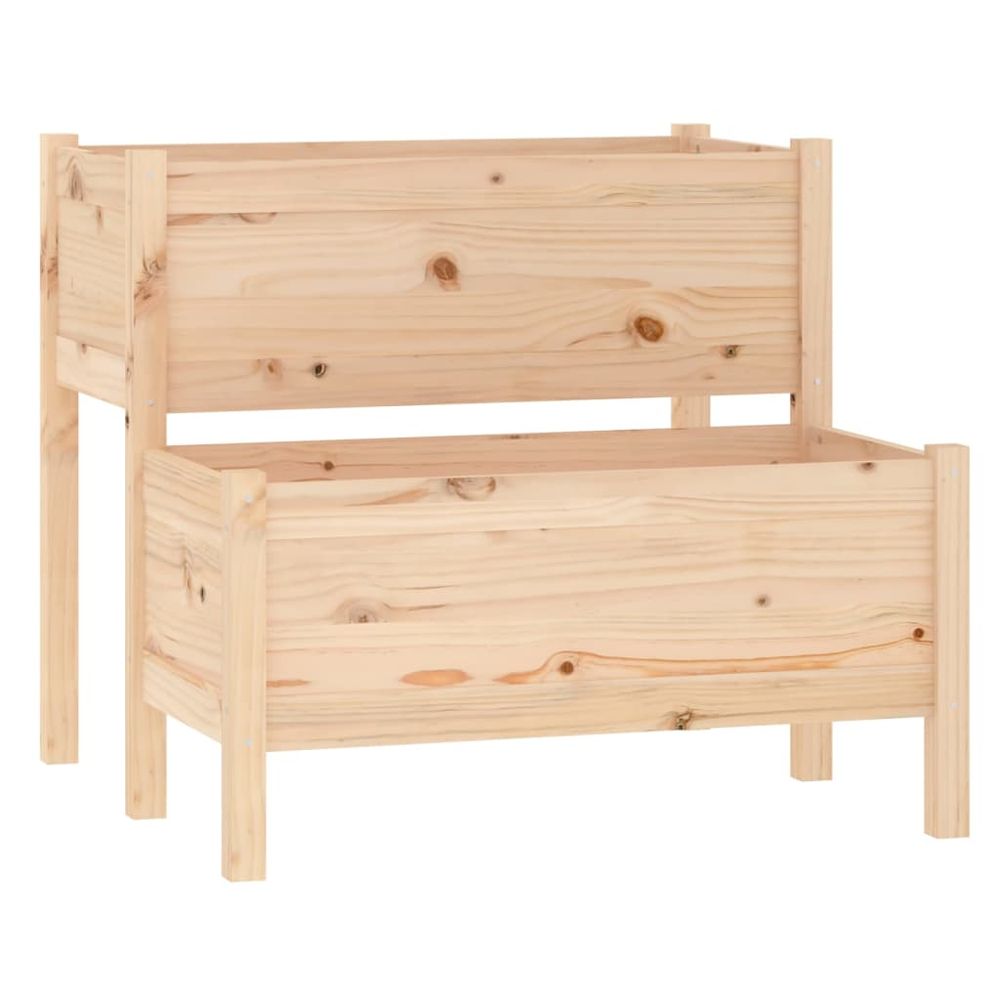 vidaXL Planter 84.5x84x75 cm Solid Wood Pine - anydaydirect