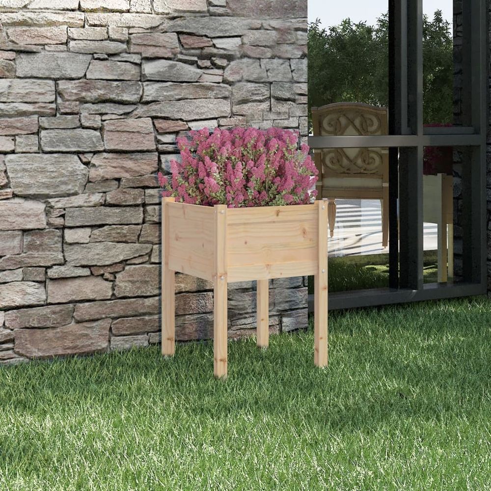 vidaXL Garden Planter 50x50x70 cm Solid Pinewood - anydaydirect