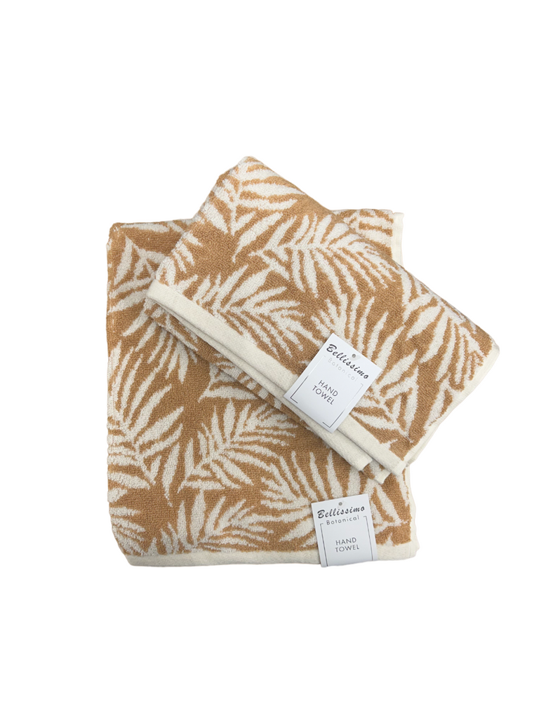 Botanical Leaf Turkish Cotton Jacquard Towel - anydaydirect